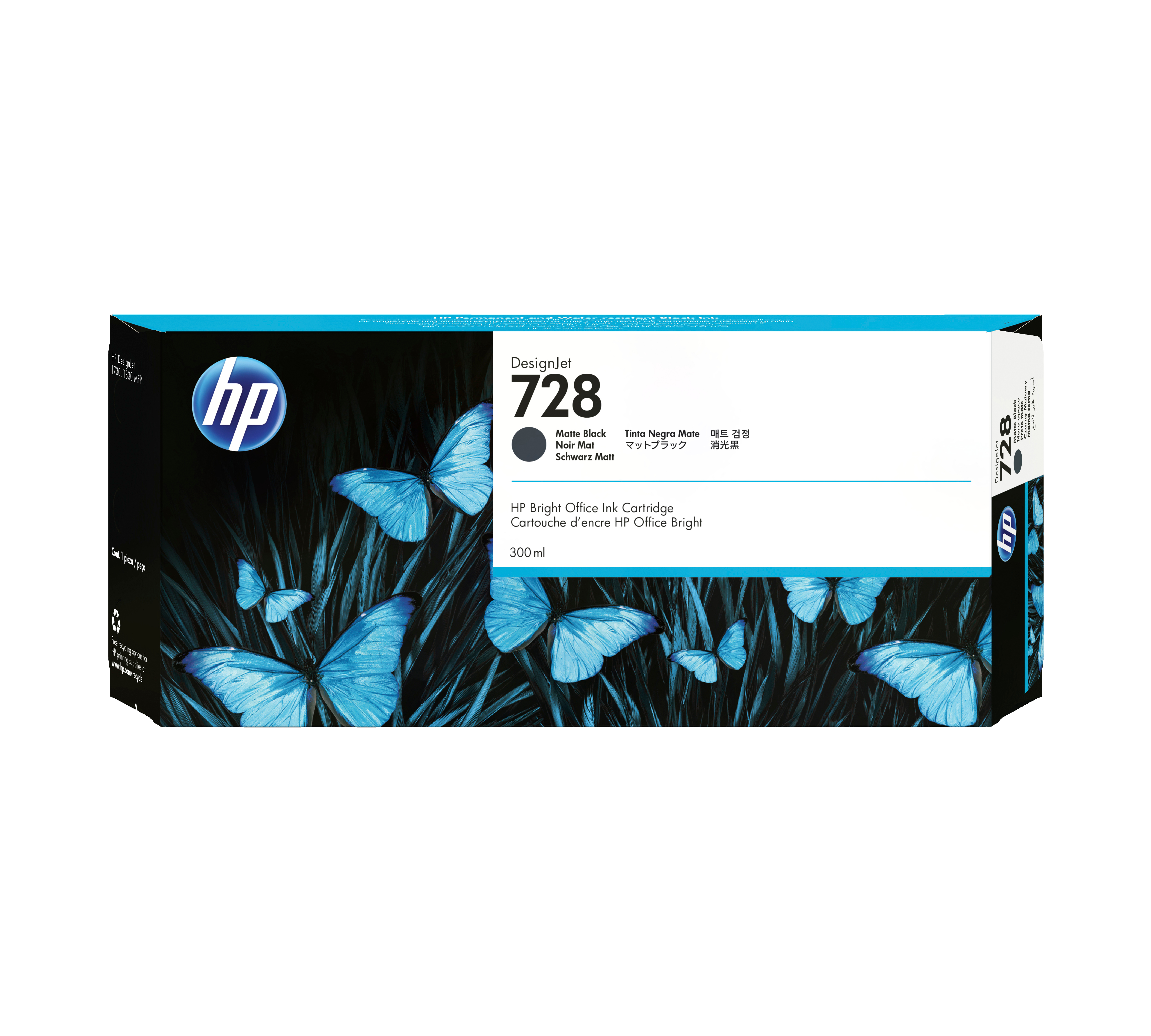 HP 728 NEGRO MATTE TINTA AMPLIO FORMATO F9J68A