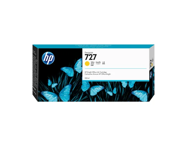 HP 727 AMARILLO 300ML TINTA AMPLIO FORMATO F9J78A