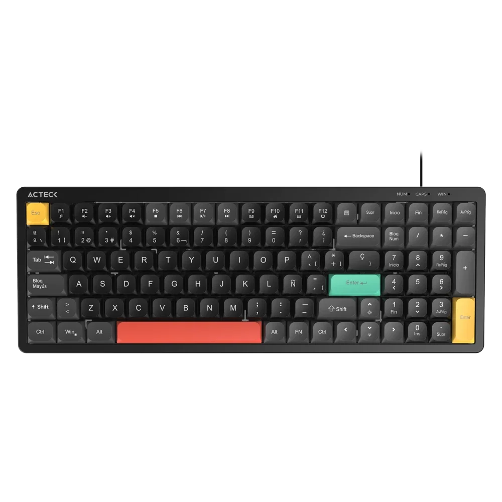 TECLADO ALAMBRICO MEMBRANA SILENCIOSA TECHNO CORE TA780 / USB-