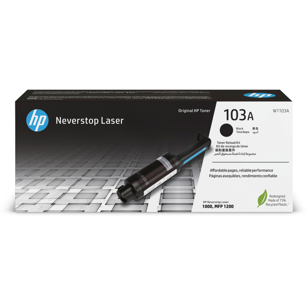 HP 103A BLACK ORIGINAL NEVERSTO LASER TONER RELOAD KIT
