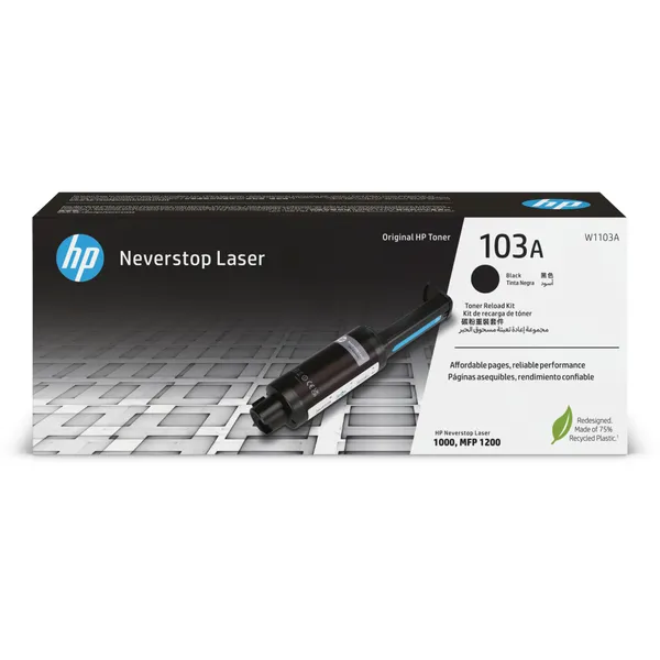 HP 103A BLACK ORIGINAL NEVERSTO LASER TONER RELOAD KIT