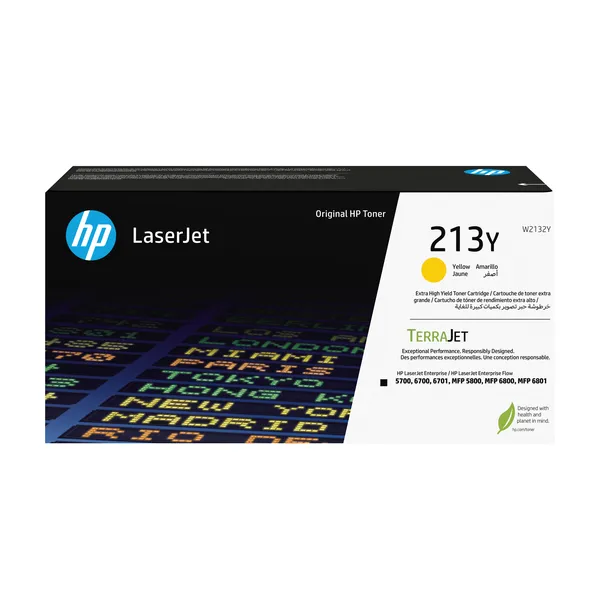 HP 213Y YLW ORIGINAL LASERJET TONER CRTG  W2132Y