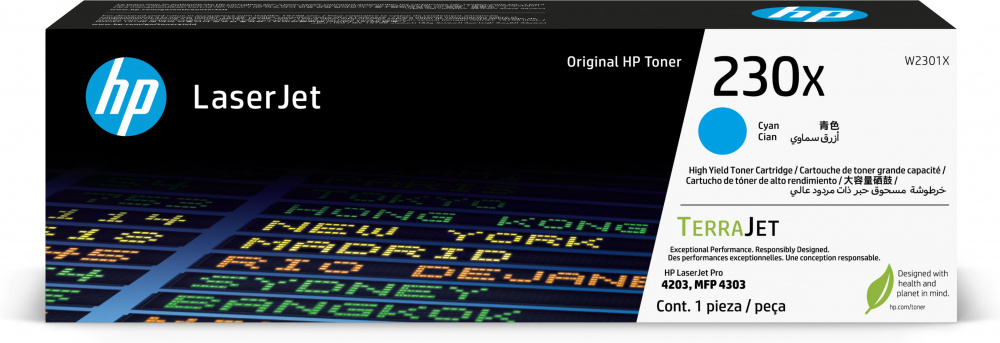 HP 230X CYAN ORIGINAL LASERJET TONER 5500PAGS