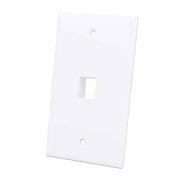 TAPA DE PARED FACEPLATE PLACA 1 PUERTO BLANCO