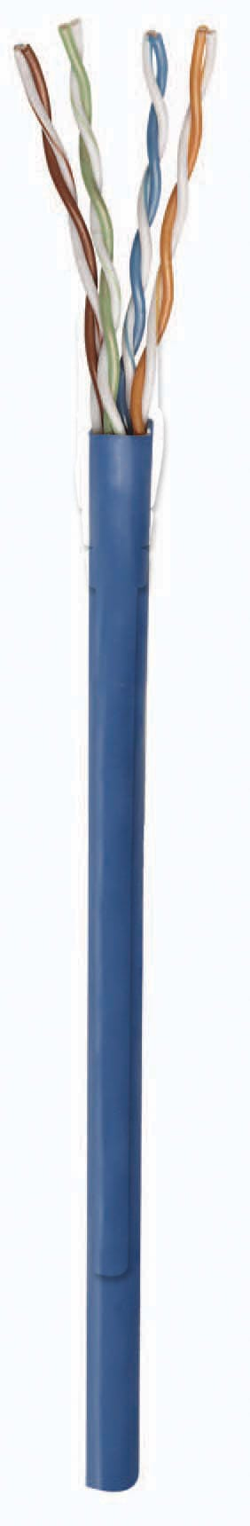 BOBINA CAT 5E COBRE UTP SOLIDA AZUL