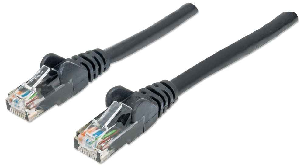 CABLE DE RED CAT6 UTP RJ45 1.0M COLOR NEGRO FORRO DE PVC
