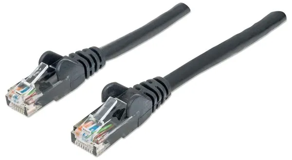 CABLE DE RED CAT6 UTP RJ45 1.0M COLOR NEGRO FORRO DE PVC