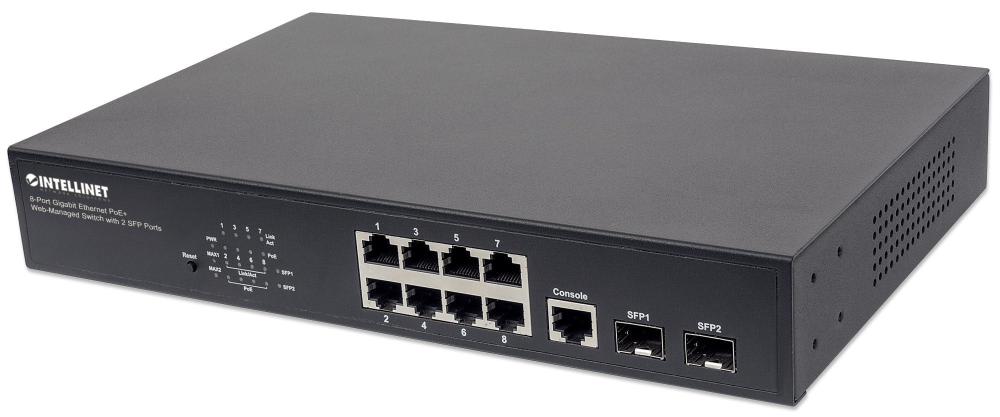 POE SWITCH WEBADMIN GB 8 PTOS 30W PTO 140W 2 SFP PORTS