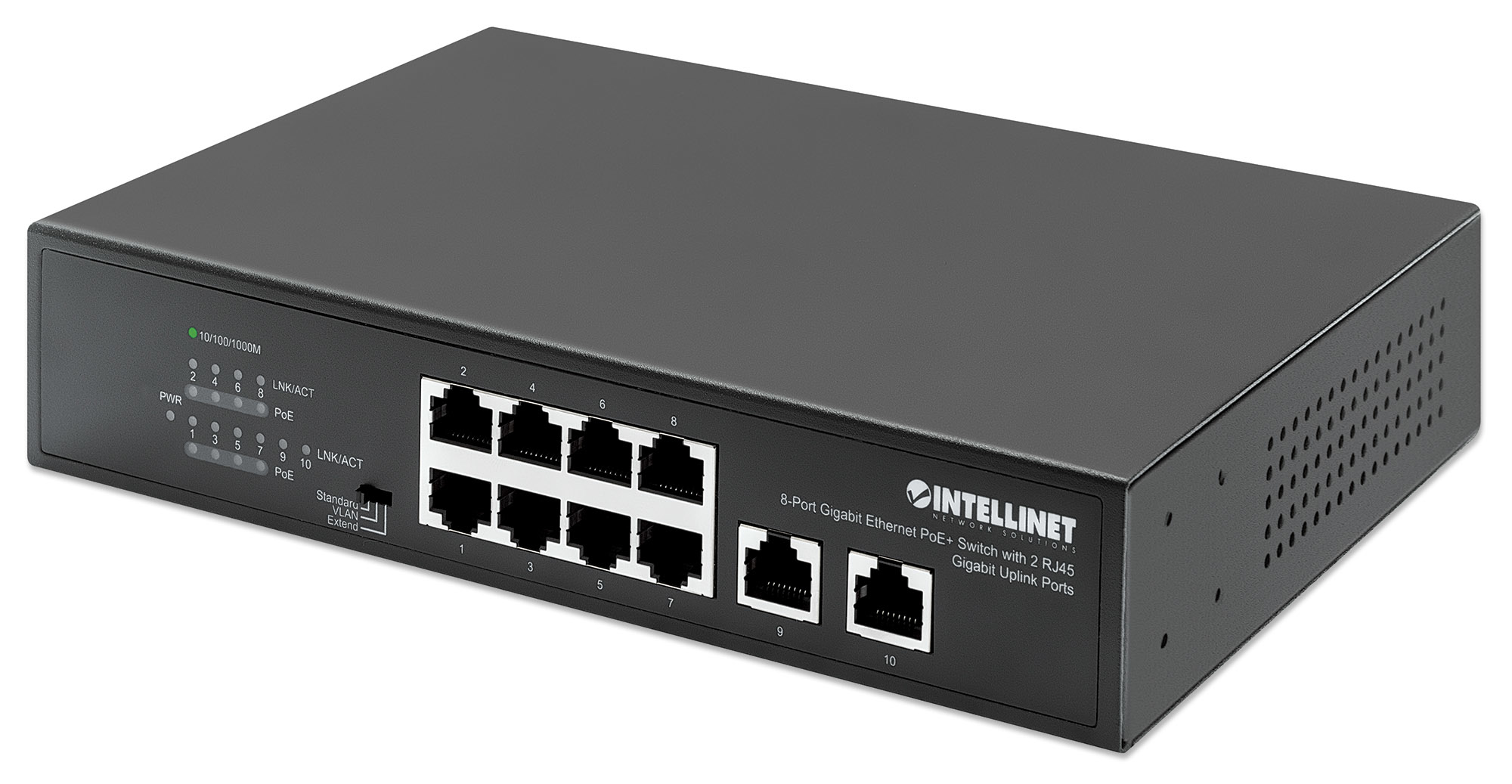 POE SWITCH GB 8 PTOS 32W PTO 120W + 2 RJ45