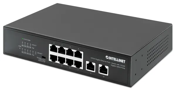 POE SWITCH GB 8 PTOS 32W PTO 120W + 2 RJ45