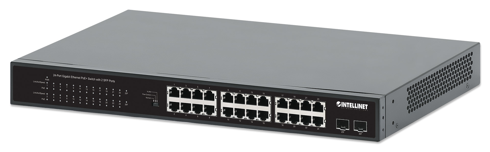 POE SWITCH GB 24 PTOS 19 30W PTO 370W 2 SFP PORTS