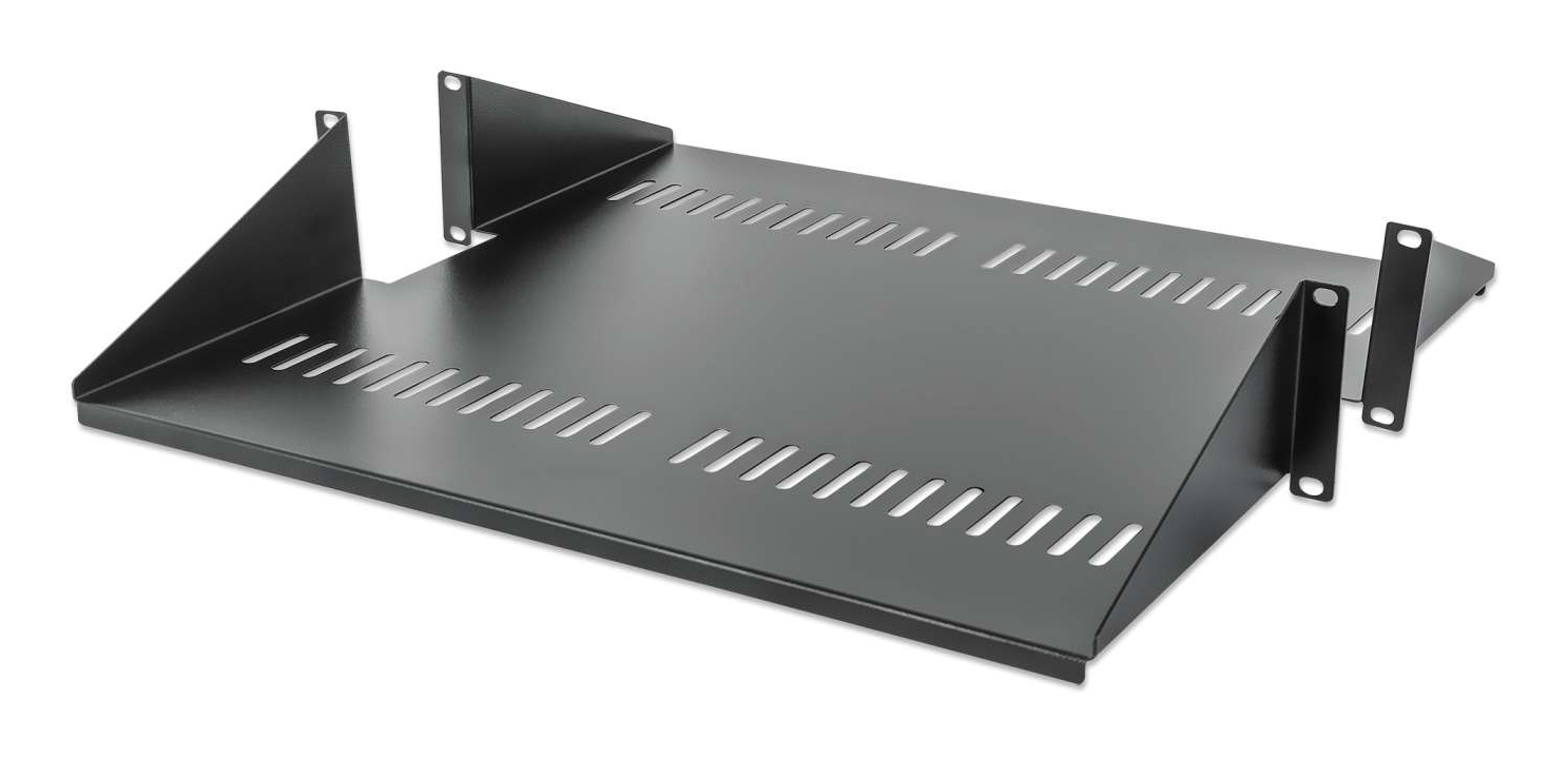 CHAROLA RACK 19 DOBLE LADO 2U 45CM VENT 25KG