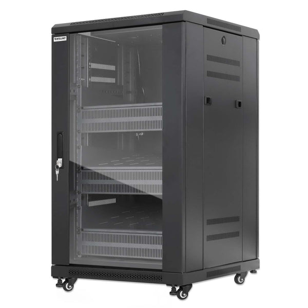 GABINETE 19IN PRO LINE CON EXTRACTORES DE AIRE 18U