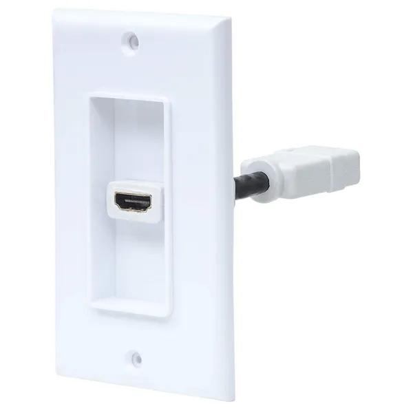 COPLE HDMI BLANCO CON FACEPLATE 1 PUERTO