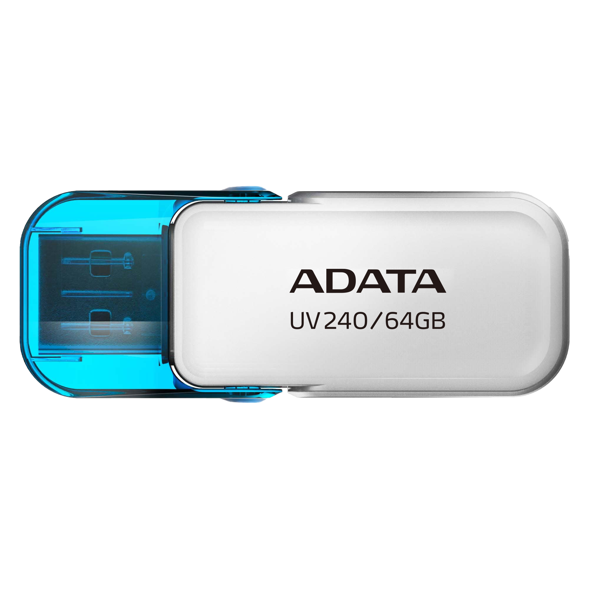 ADATA USB 64GB UV240 2.0 WITHE TAPA COGANTE AUV240-64G-RWH