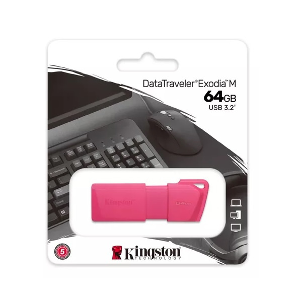 USB MEMORIA KINGSTON 64GB DTXM EXODIA PINK ROSA