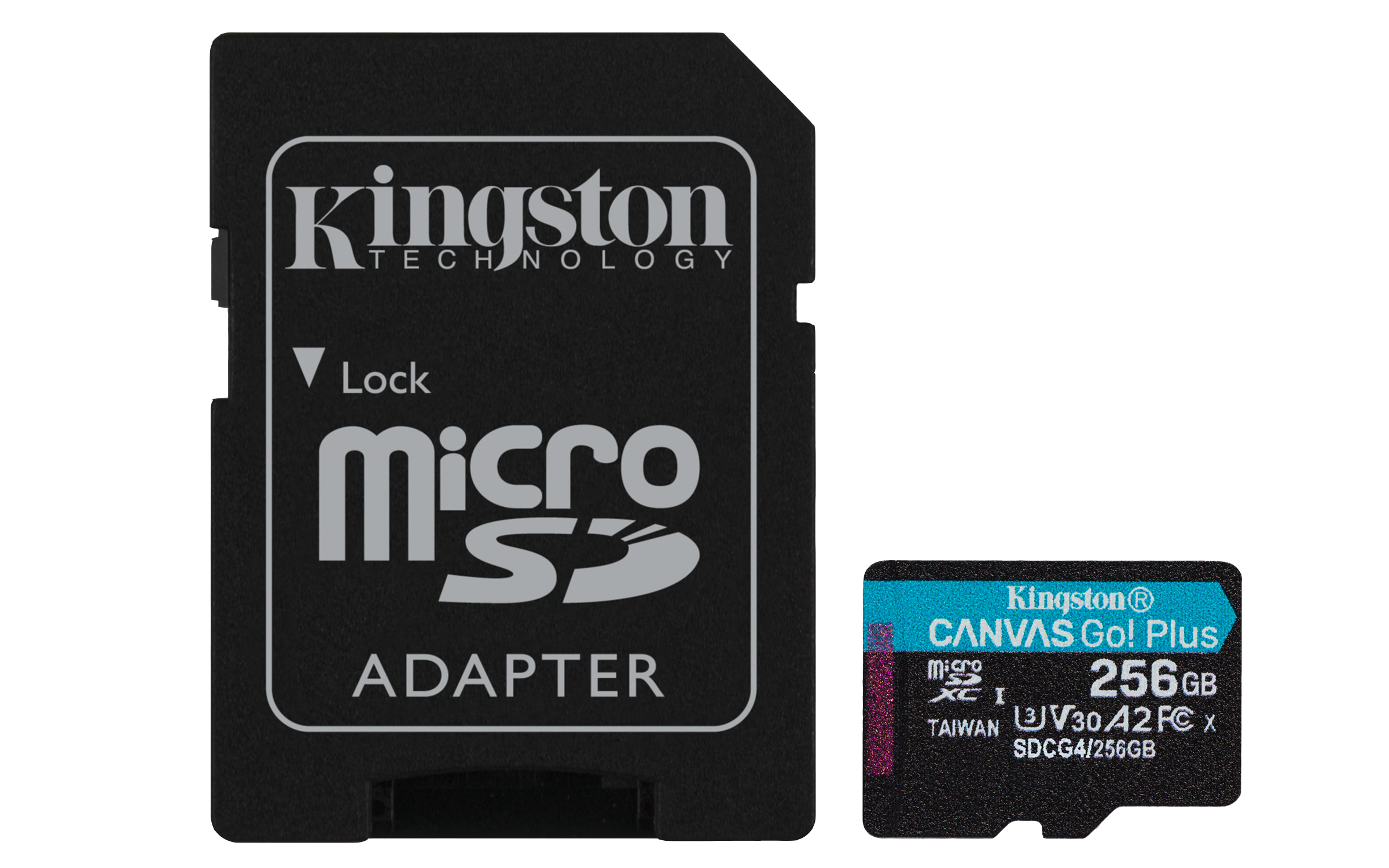 KINGSTON MEMORIA 256GB MICROSDX C CANVAS GO PLUS A2 U3 CARD   ADAPT