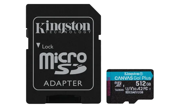 KINGSTON MEMORIA 512GB MICROSDX C CANVAS GO PLUS A2 U3 V30 CARD ADA