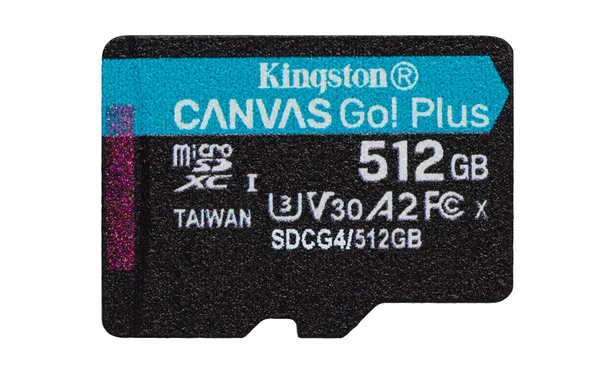 KINGSTON MEMORIA 512GB MICROSDX C CANVAS GO PLUS A2 U3 SIN ADP