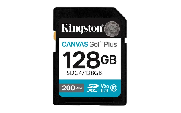 KINGSTON MEMORIA 128GB SDXC CAN VAS GO PLUS GEN4 200MB S C10 UHS-I