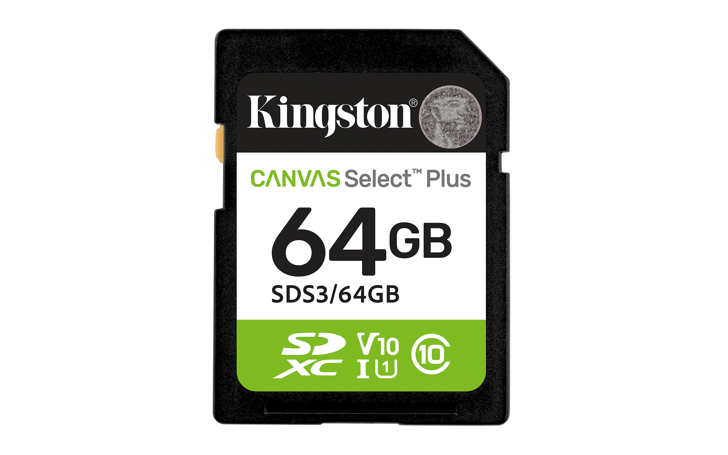 SDXC MEMORIA KINGSTON 64GB CANVAS SELECT PLUS GEN3 100MB/S C10