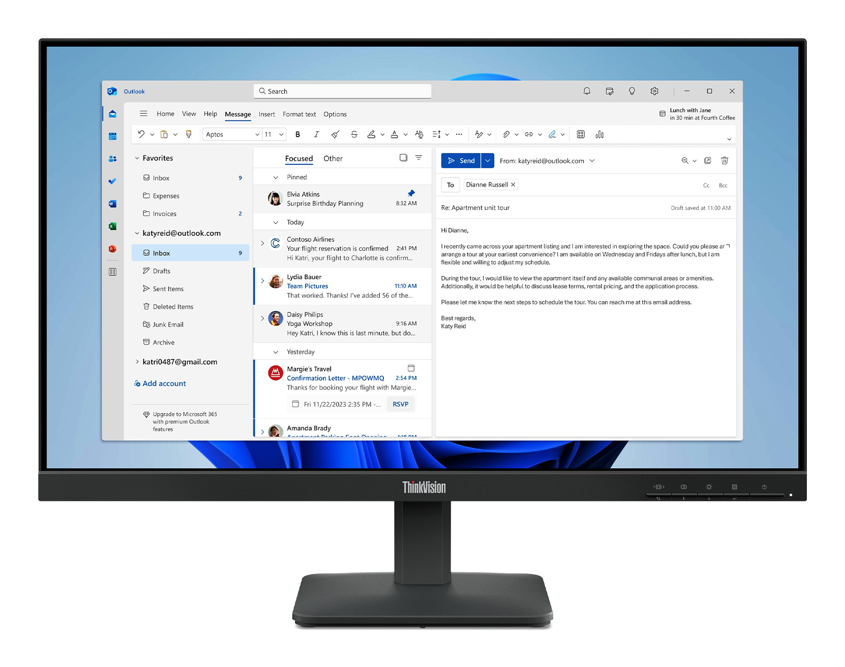 MONITOR LENOVO 23.8 S24-4E FH D 1920X1080 IPS DISPLAY ANTI-GLARE