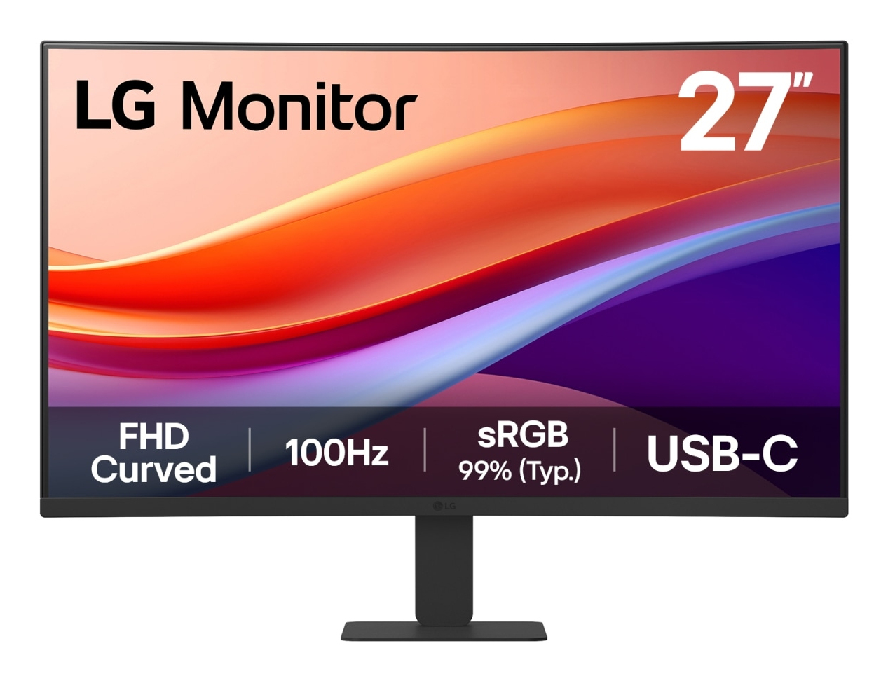 MONITOR LG 27IN CURVO FHD 100 HZ USB-C