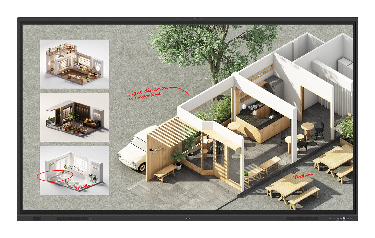 LG TABLERO TACTIL INTER 86IN 3840 X 2160 UHD 400NITS 50 PUNTO