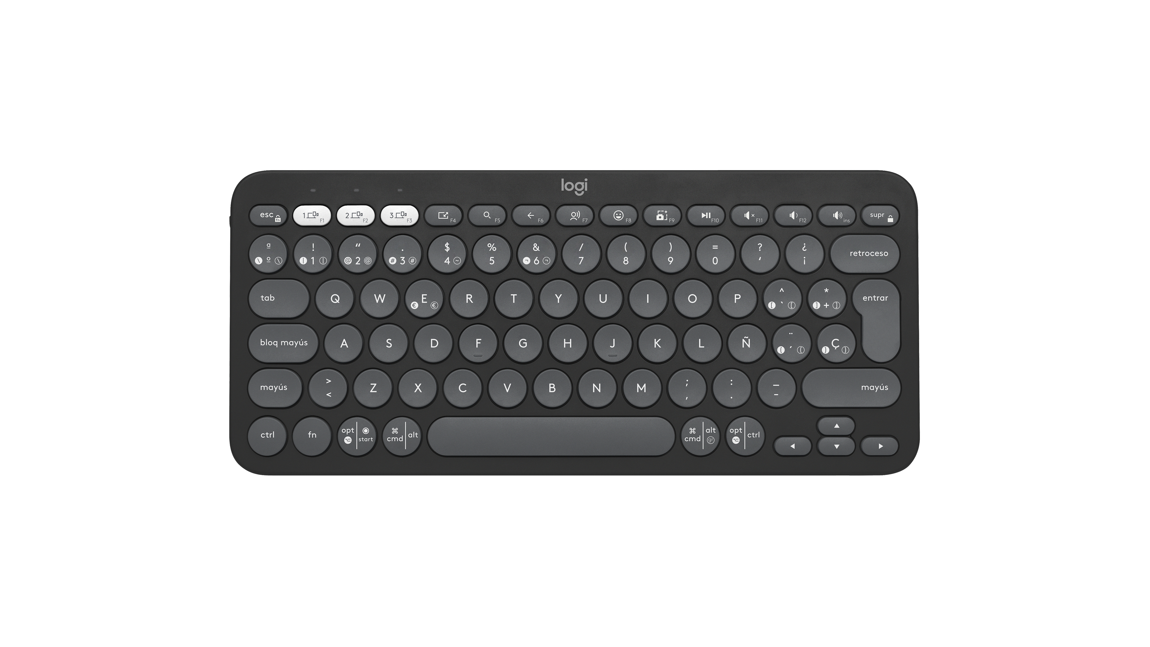 TECLADO LOGITECH INALAMBRICO PEBBLE K380S GRAPHITE