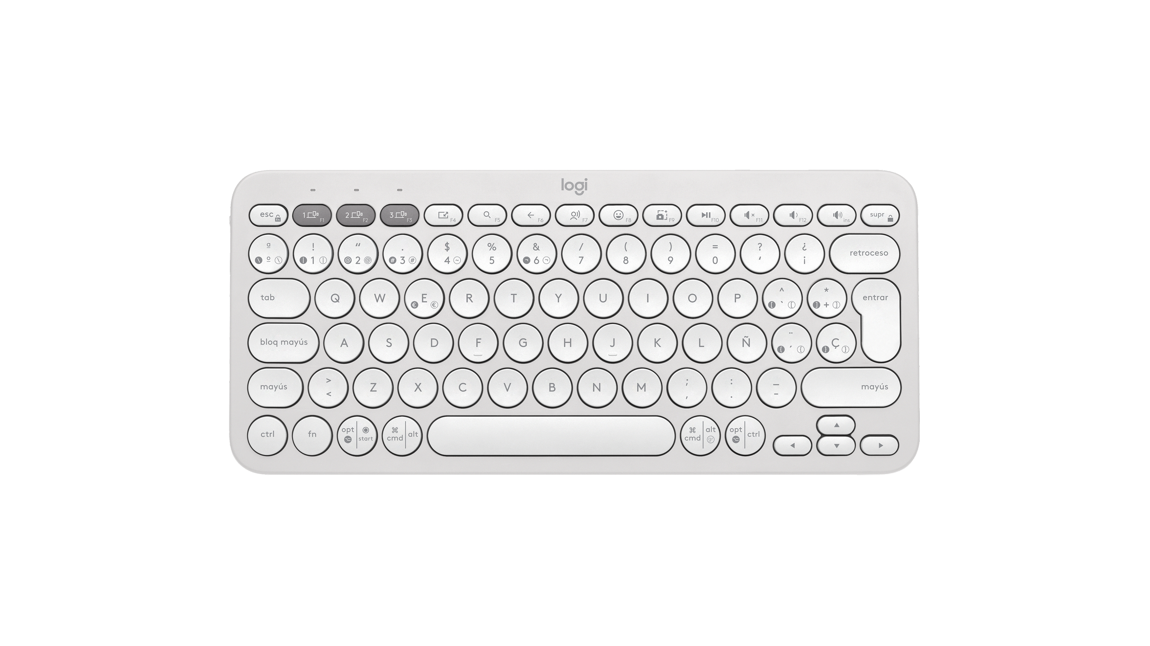 TECLADO LOGITECH INALAMBRICO PEBBLE K380S BLANCO