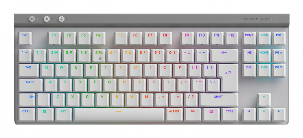 TECLADO LOGITECH G G515 LIGHTSP EED TKL WHITE BT USB-A RGB PTB 36HR
