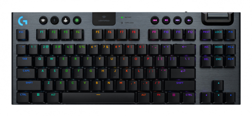 TECLADO LOGITECH G G915 LIGHTSP EED TKL BLACK LOW PROFILE RGB BT