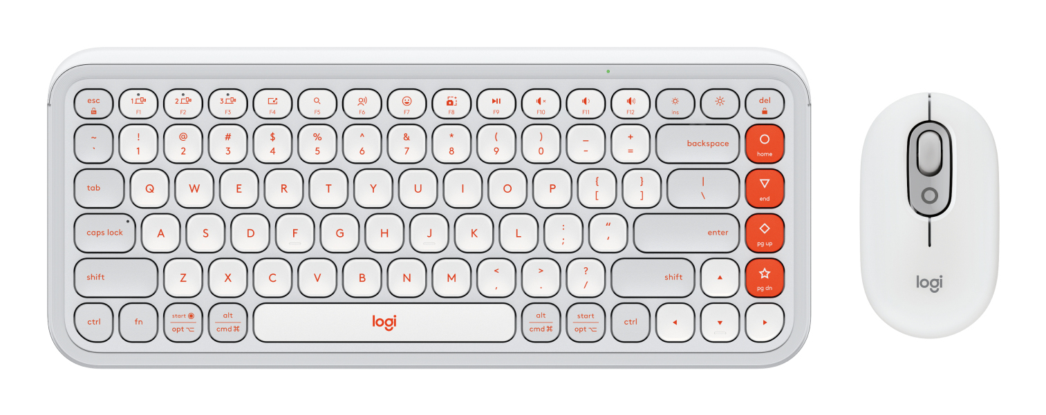 KIT TECLADO Y MOUSE LOGITECH POP ICON OFF-WHITE BT MULTIDISPOSIT