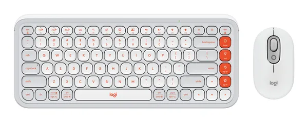 KIT TECLADO Y MOUSE LOGITECH POP ICON OFF-WHITE BT MULTIDISPOSIT