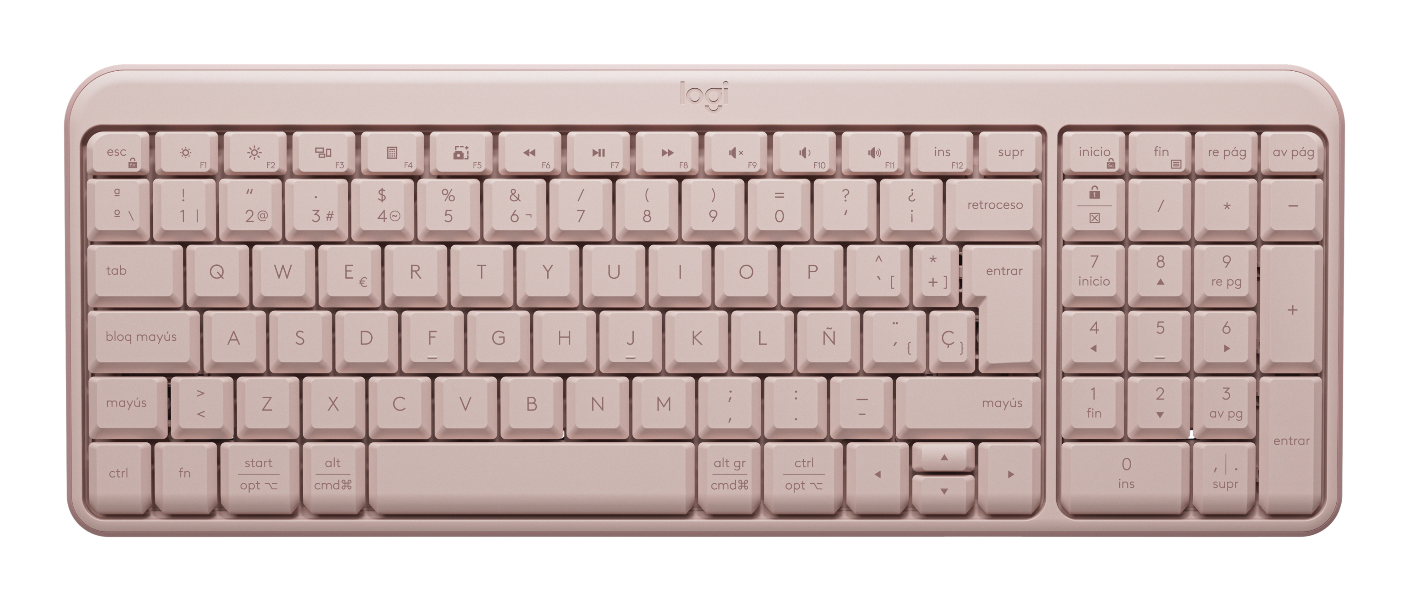 TECLADO LOGITECH K250 ROSE COMP BT 10MTS RESISTE SALPICADURAS
