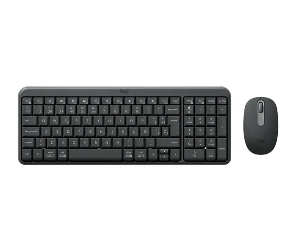 KIT TECLADO Y MOUSE LOGITECH MK MK250 GRAPHITE COMPACTO BT 10 MTS