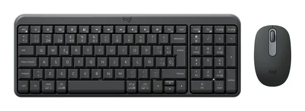 KIT TECLADO Y MOUSE LOGITECH MK250 OFF-WHITE COMPACTO BT 10 MTS