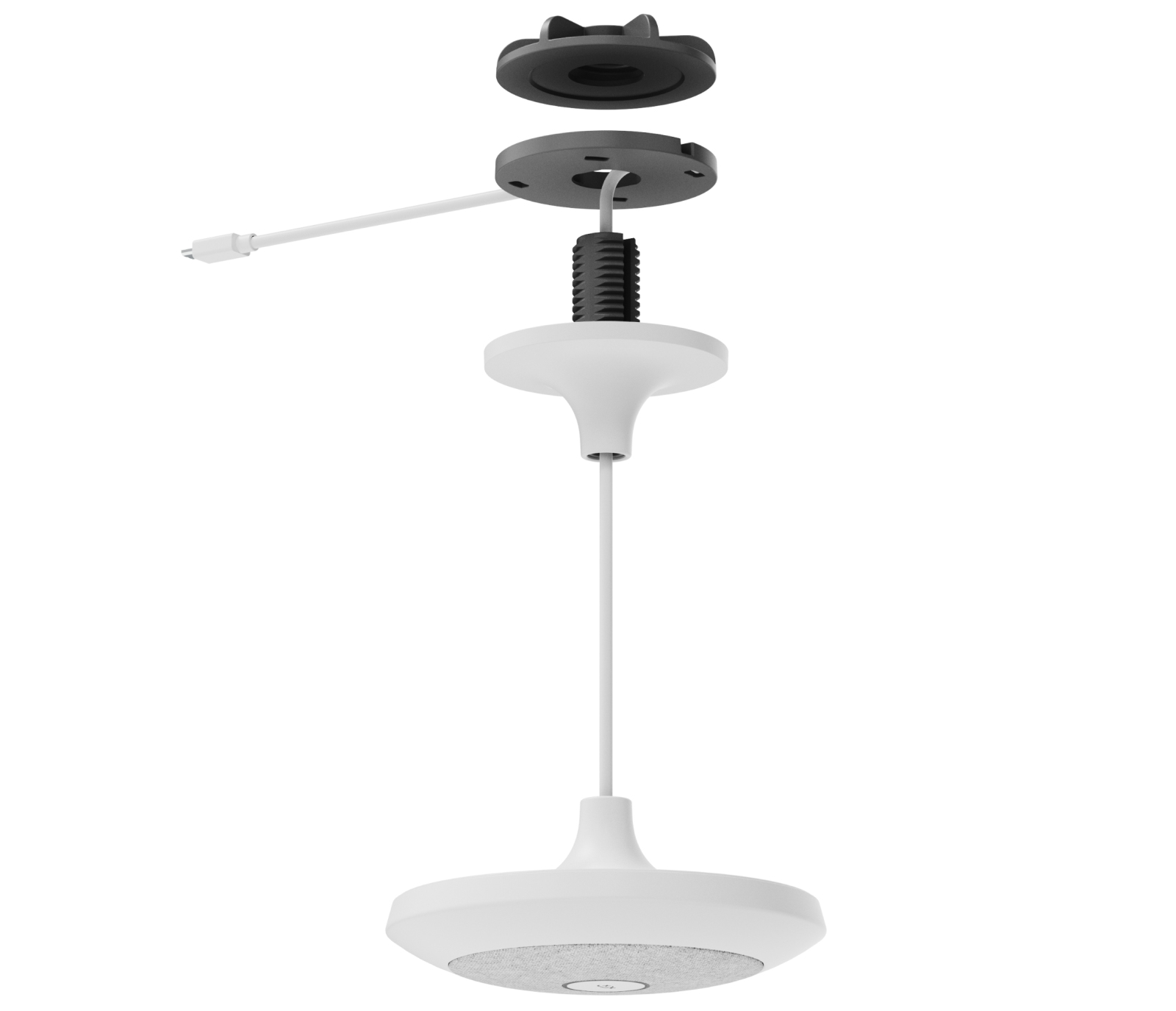 MIC POD PENDANT MOUNT-OFF WHIT .