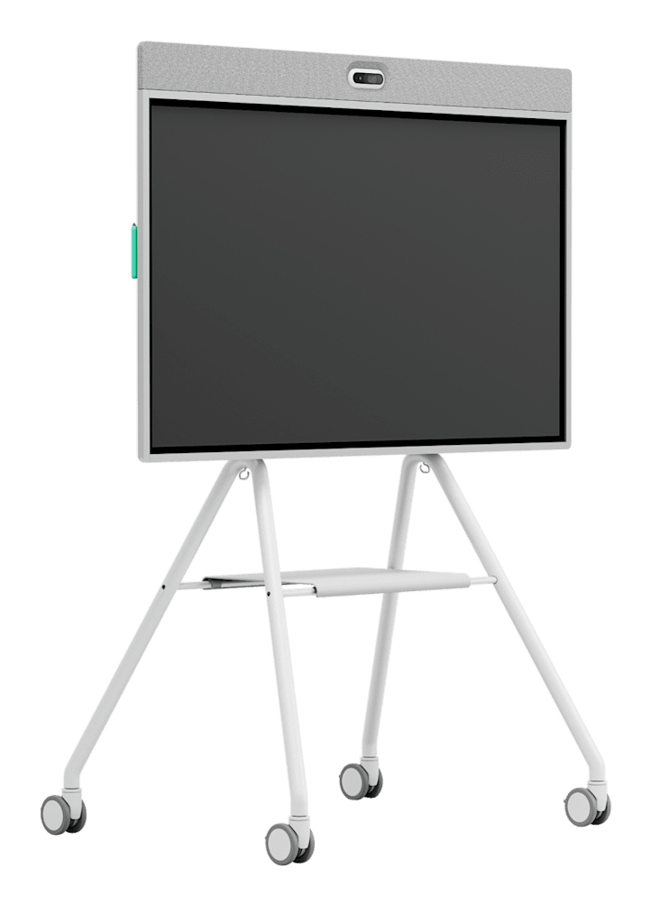 WHITE RALLY BOARD CART A PURPOS MOBILE STAND FOR EFFORTLESSLY MOVIN