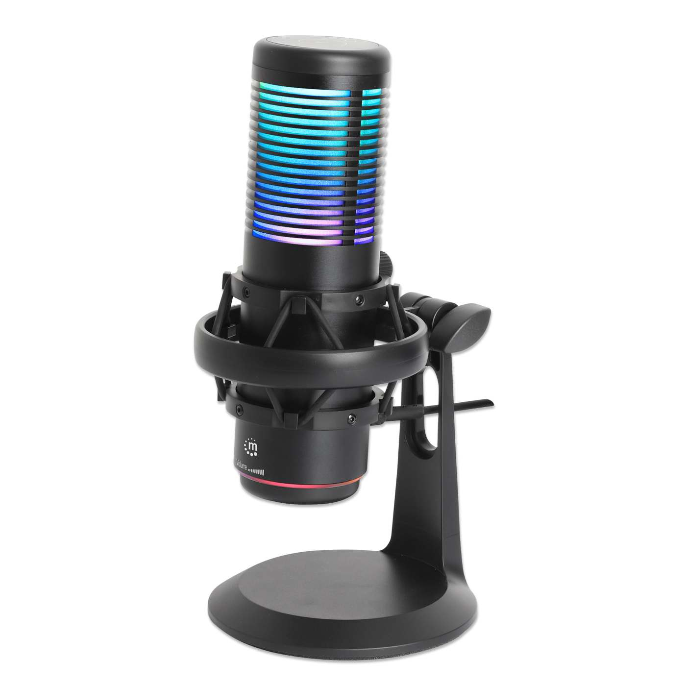MICROFONO OMNIDIRECCIONAL USB CON LED RGB Y CANCELACION DE RUIDO
