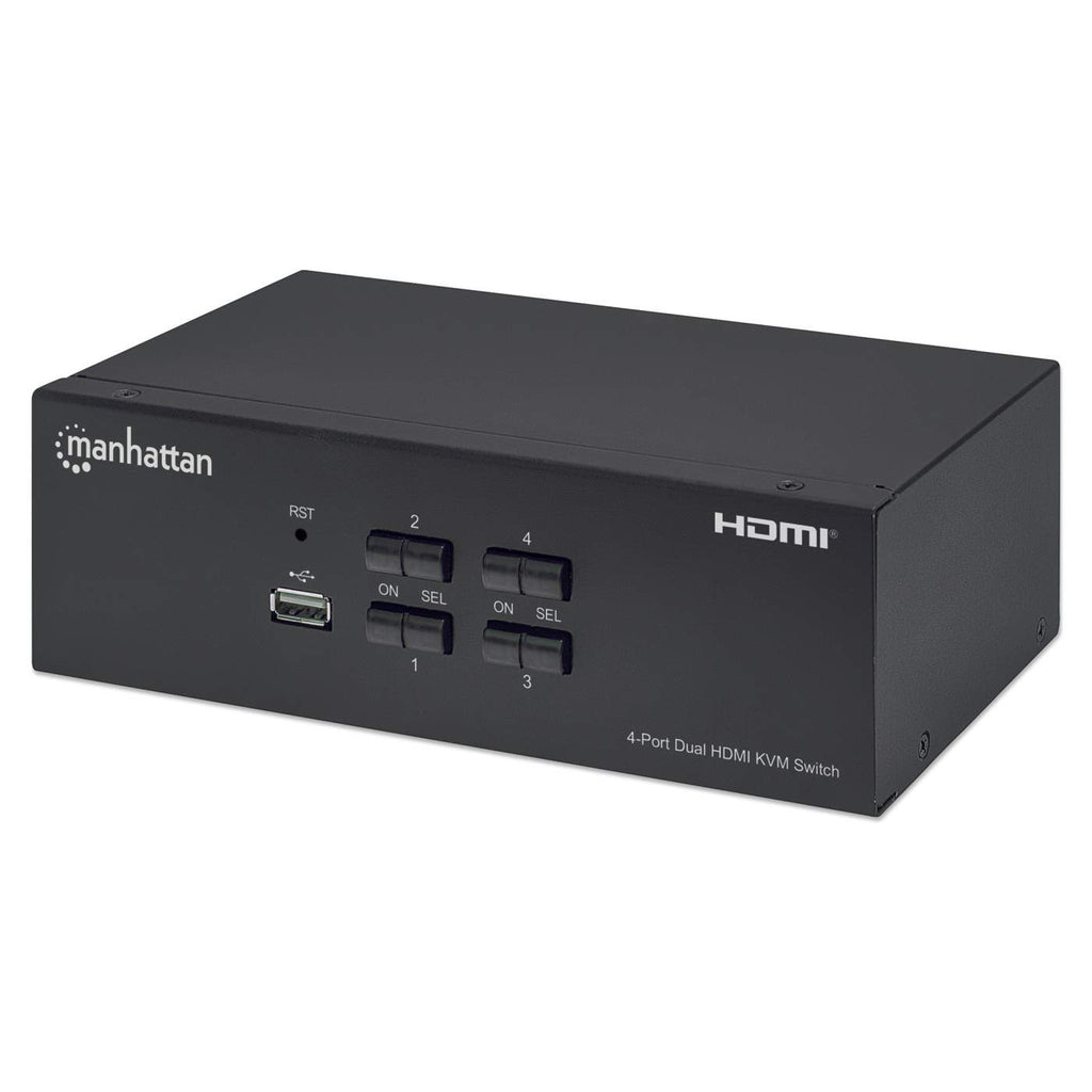 MUX KVM HMDI DOBLE MONITOR 4 1 4K 30MHZ USB2.0