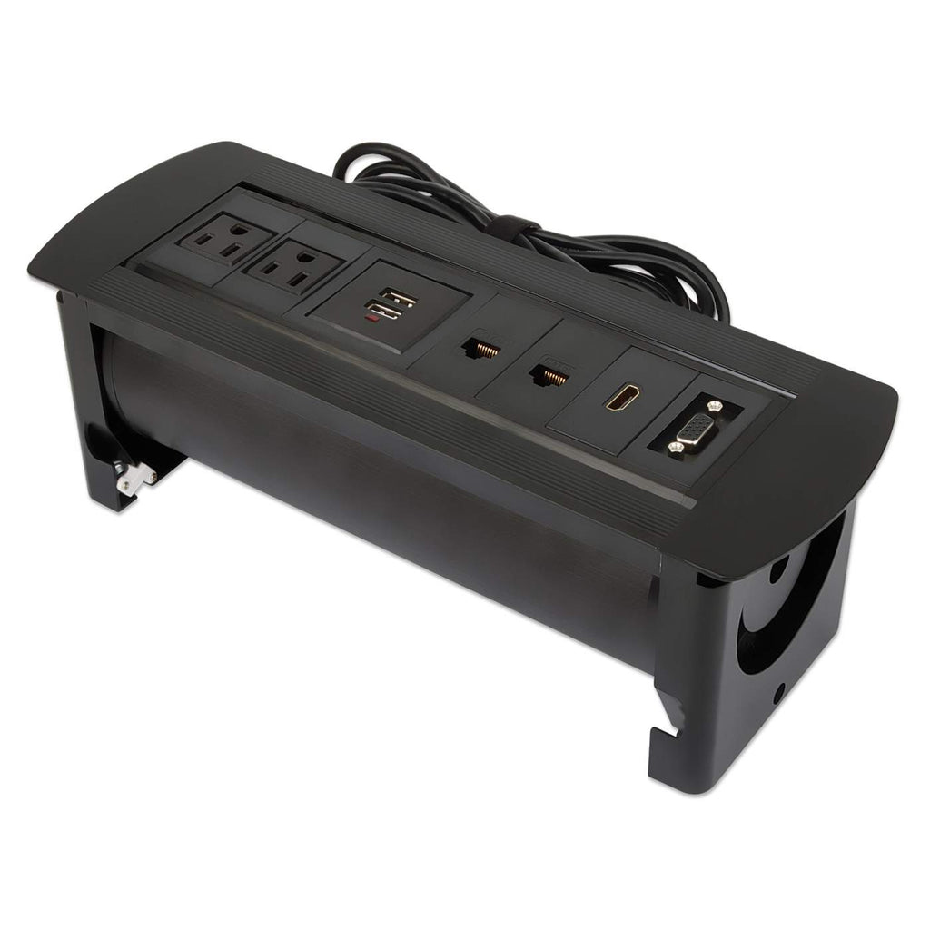 CAJA DE CONEXION PARA MESA CON ENCHUFE USB RED HDMI VGA