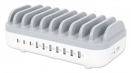 ESTACION DE CARGA 10 PTOS 7 USB 3 USB-C 120W