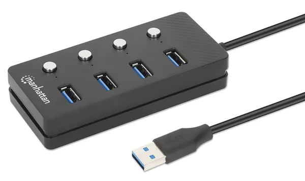 HUB USB V3.2 4 PTOS A INTERRUPT OR DE ENCENDIDO/APAGADO