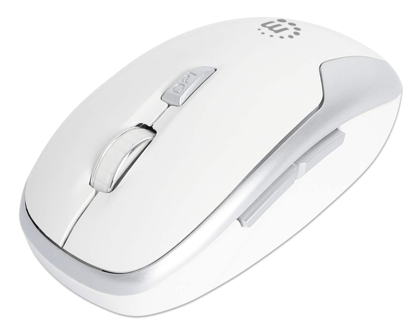 MOUSE OPTICO INALAMBRICO 6 BOTONES DIESTRO 2.4G BLANCO