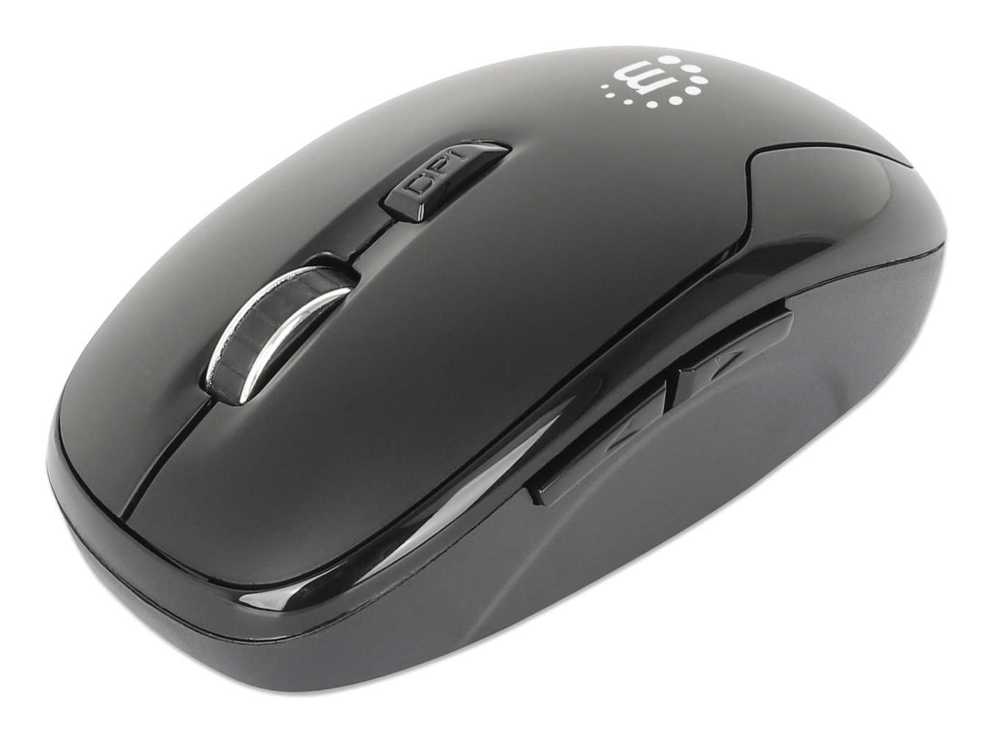 MOUSE OPTICO INALAMBRICO 6 BOTONES DIESTRO 2.4G NEGRO