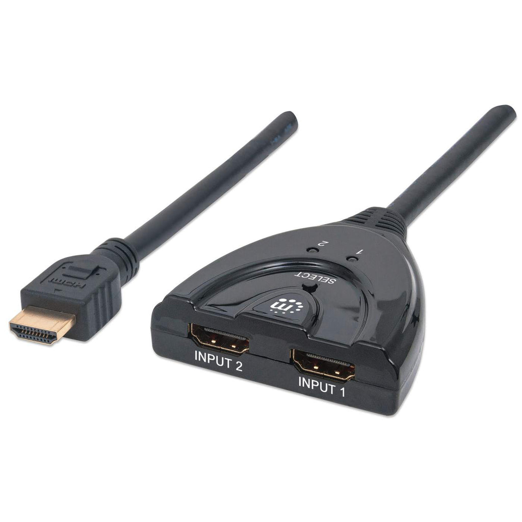 SWITCH HUB HDMI 2 PTOS 1080P CON BOTON DE SELECCION MANUAL