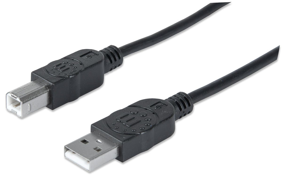CABLE USB V2.0 A-B 0.9M NEGRO
