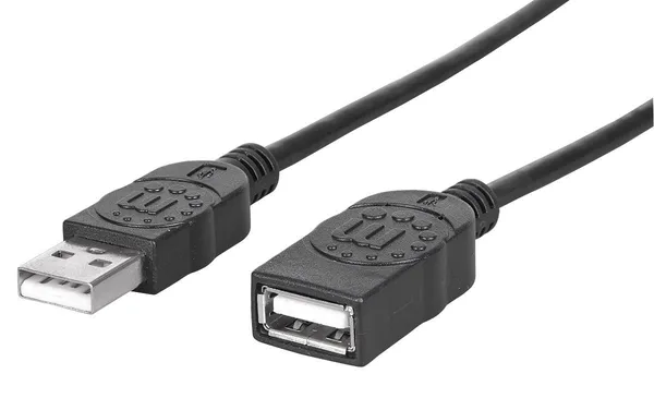 CABLE EXTENSION USB V2.0 TIPO A 0.9M NEGRO