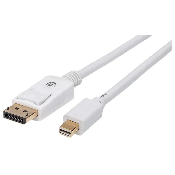 CABLE DISPLAYPORT - MINIDP M-M 2.0M BLANCO.